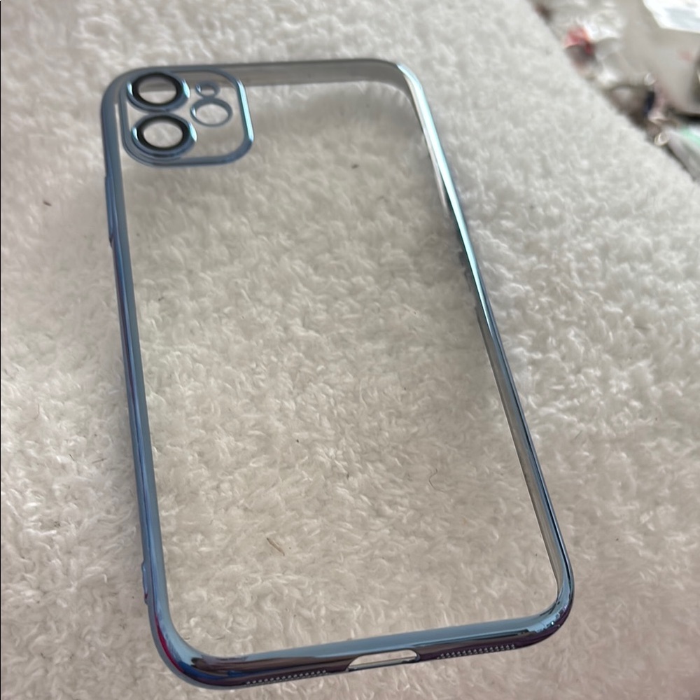 Blue and Clear Phone Case